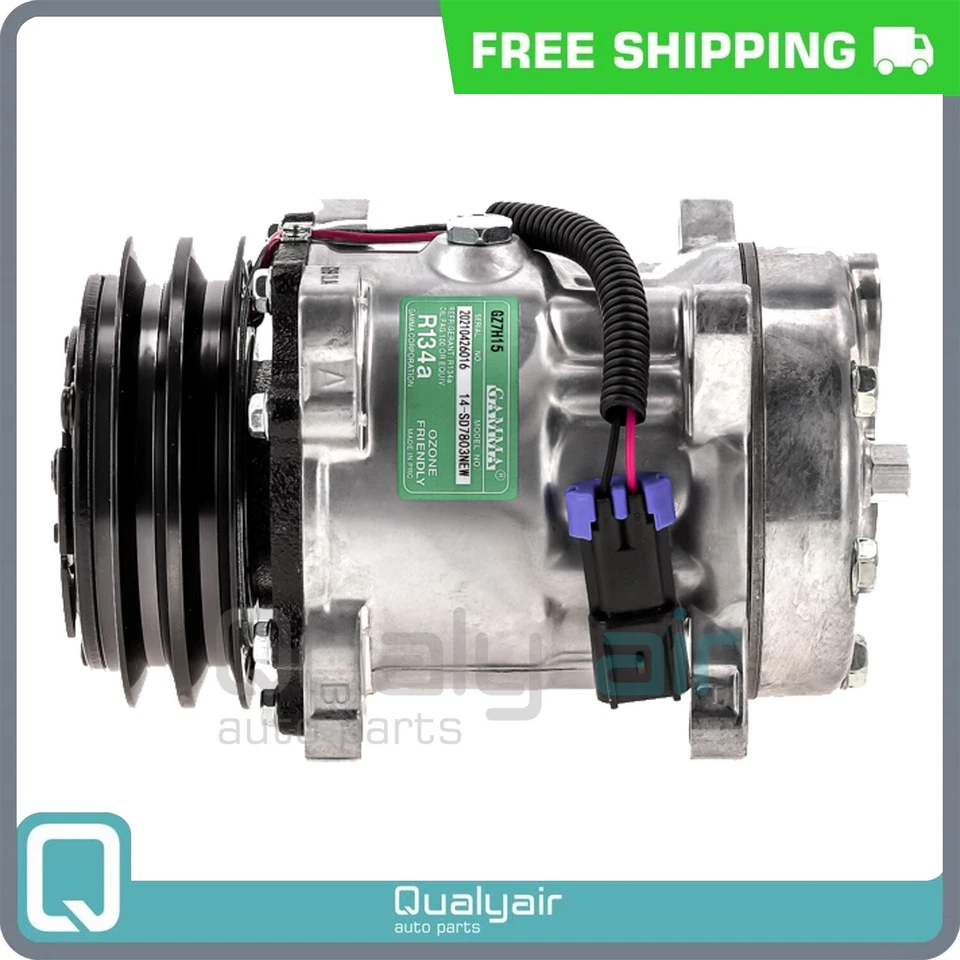 AC Compressor SD7H15 fits Chevrolet / GMC / Mack / Volvo QR - Image 1 of 4