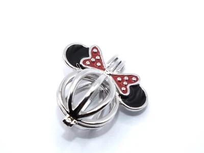 Dije jaula perlas Epcot Sterling Minnie Mouse - Regalo de Navidad para mamá e hija Foto 1 de 4