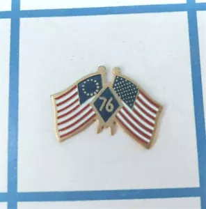 Vintage Pinback Tie Tack Pin Collectible Spirit of 76 1776-1976 USA Flag Hat - Picture 1 of 7