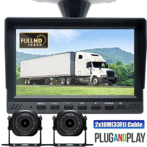 12-24v 4Pin Heavy Duty Truck Reversing Kit 7" Monitor+IR Reverse CCD Camera 10m - Picture 1 of 13