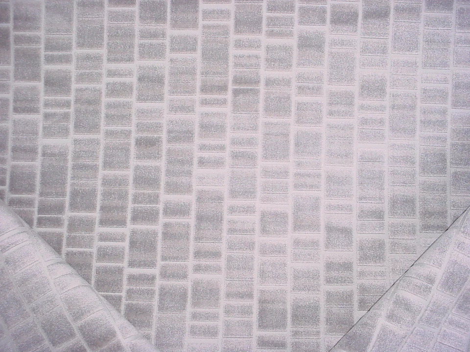 Kravet Geometric Cut Velvet Upholstery Fabric- Caisson / Pewter 5.25 yd 34847.11