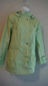 VTG Mackintosh Rain Coat Women Size S Lime Green Jacket Nautical Excellent!! - Picture 1 of 9