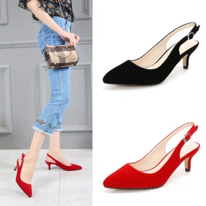 Zapatos rojos de gatito tacones travesti talla grande negros gamuza para mujer - Imagen 1 de 34