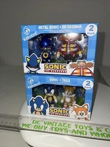 Kidrobot Sonic The Hedgehog Metal Sonic & Dr Eggman 2pack Mini Vinyl Sonic Tails - Picture 1 of 5