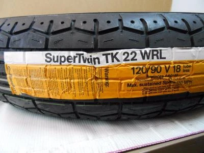 CONTINENTAL FRONT TIRE 120/90-18 HONDA VT1100 SHADOW ACE VT 1100 WHITE LETTERS - Image 1 of 4