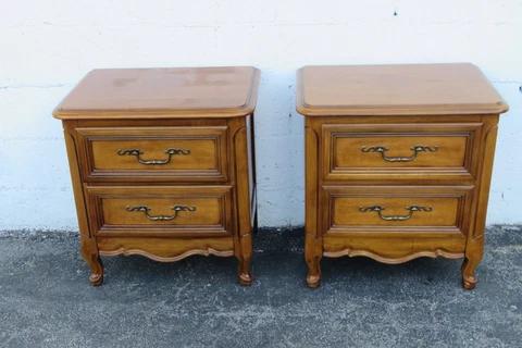 Dixie French Carved Nightstands Bedside End Tables a Pair 3975 Cover