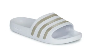 Adidas ADILETTE AQUA Pantolette Badeschuh Sandale Gr. 44,5 Unisex Weiß (S/356) - Bild 1 von 12
