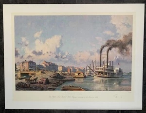 John Stobart Print - Louisville: The Packet "Wild Wagoner" Arriving in 1868 S/N - Picture 1 of 6