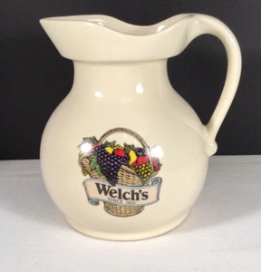 Vintage Welch's 64 Oz Pitcher #7554 USA Pottery Farmhouse Country Collectible - Picture 1 of 7