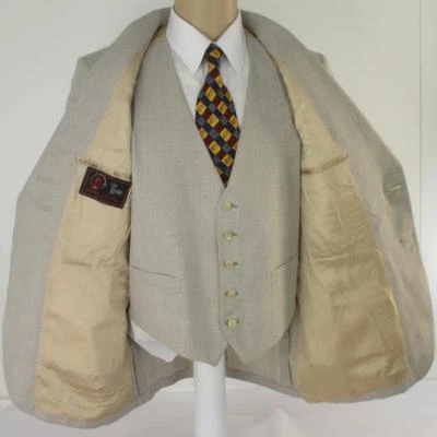 40 R The Blade De Colección Años 70 Beige Rosa A Cuadros Para Hombres 2 Piezas Chaqueta Abrigo Deportivo Blazer y Chaleco Foto 1 de 4