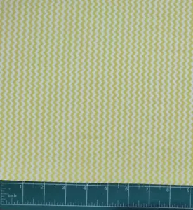 Mini Chevron John Deere tessuto di cotone giallo e bianco da 1/4 iarda - Foto 1 di 1