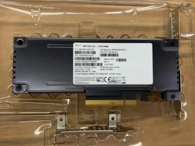 1.6TB Samsung PCIE SSD PM1725B HHHL AIC MZPLL1T6HAJQ-00AH3 TLC/3DWPD/8.76PBW - Image 1 of 4