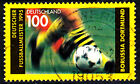1833 Pełny stempel stemplowane Schwerin RFN Bund Piłka nożna Bundesliga Dortmund 1995