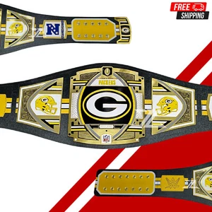 Green Bay Packers American Football Championship Title Belt Adult Size Brass - Picture 1 of 7