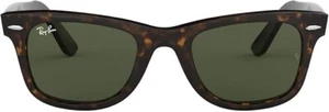 Ray-Ban Sunglasses RB2140 Original Wayfarer Sunglasses Tortoise G-15 Green - Picture 1 of 11