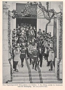 Regierungsantritt König Peter von Serbien - 1903 ~11x15cm - - Bild 1 von 1