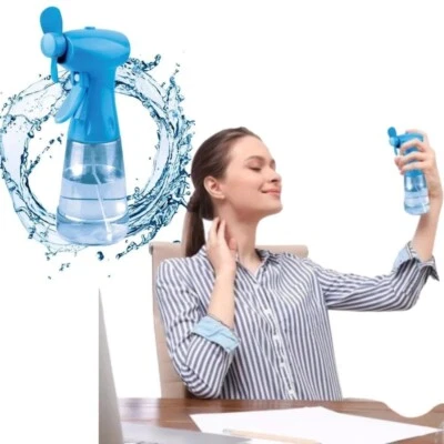 Water Mist Spray Fan Portable Mini Outdoor Holidays Travel Mist Cooling Device - Image 1 of 4