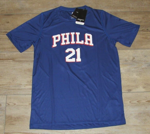 Philadelphia 76ers Joel Embiid #21 Shooting Warm-up Shirt Jersey Size Youth M Cover