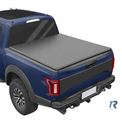 Cubierta Tonneau suave de 6,5 pies 4 pliegues apta para 04-14 Ford F-150 06-14 Lincoln Mark Foto 1 de 4
