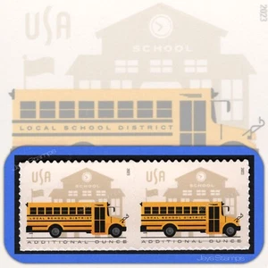 2023 SCHOOL BUS Additional Ounce Pair -MINT-GENUINE- Stamps Cat # 5741 - Picture 1 of 2