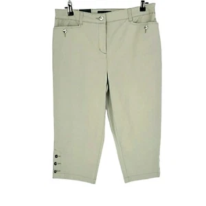 Karen Scott Capri Pants Khaki Comfort Waist Tummy Control Petite NWT Womens 12P - Picture 1 of 9