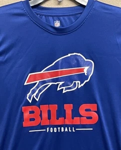 Buffalo Bills NFL Football Team T-Shirt Jersey Youth Boys Size XL Blue Crew Neck - Picture 1 of 10