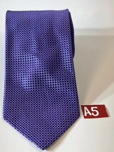 Nordstrom USA 100% Silk Tie purple/black dot/silver 58" x3.5" slim tie - Picture 1 of 5