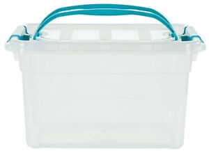 5 LITRE CLIP TOP CARRY STORAGE BOXES WITH CLIP LID AND HANDLES FOR FOOD CRAFTS 