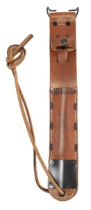 Hand Aged US M6 Leather Sheath for M3 Fighting Knife Premium Drum Dyed Leather - Picture 1 of 7