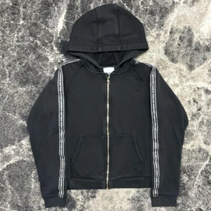 Burberry Hoodie Boys Kids 12Y Full Zip Black Sweatshirt Spellout Logo Corwyn - Picture 1 of 8