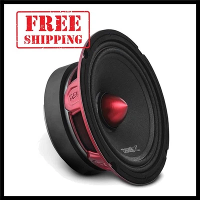 Exciting Red Aluminum 6.5” Midrange Speaker - Boost Your Car Audio Experience Foto 1 de 4