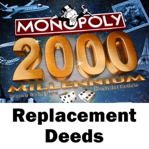 Monopoly 2000 MILLENIUM EDITION Replacement PROPERTY TITLE DEED CARDS - Picture 1 of 27