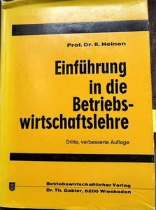Heinen, Prof. Fr. E., Einführung in die Betriebswirtschaftslehre - Bild 1 von 1