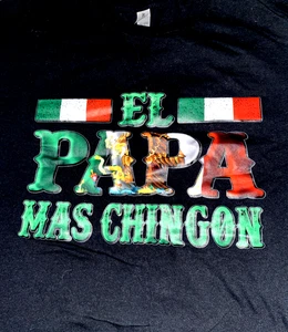 El Papá Mas Chingon Men's Graphic Tee - Mexico Flag XL - Picture 1 of 3