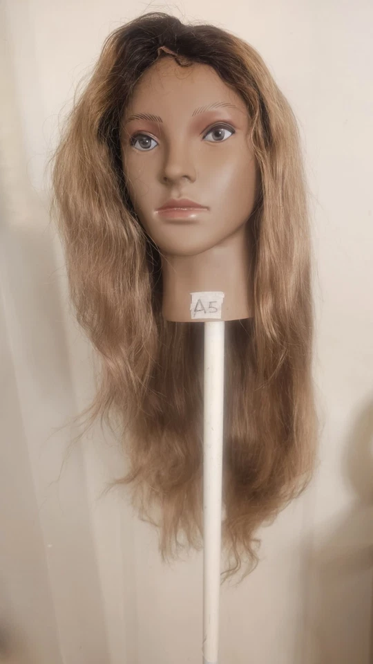 Peruca de renda loira suja de alta qualidade 26 a 28 "lisa 150% cabelo humano virgem  - Imagem 1 de 4