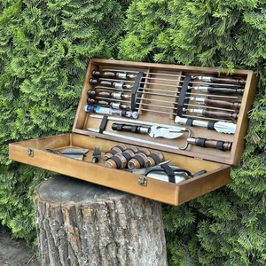 Gift set of skewers "Magnat" (dark case) - Picture 1 of 7