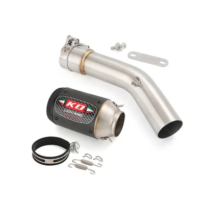 Silenciadores de 51 mm deslizables de tubo de conexión media sistema de escape para Yamaha FZ1 2006-2015 Foto 1 de 4
