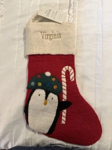Neu mit Etikett Pottery Barn Kinder Filz Pinguin Virginia Urlaub Strumpf - Bild 1 von 2