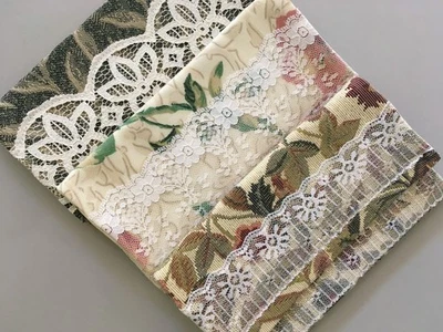 Tapiz Floral Hecho a Mano Tela Chequera Cubierta Billetera Bolsa Cosméticos Lote de 3 Foto 1 de 4