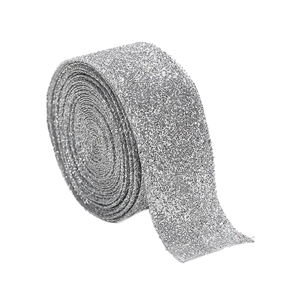 1 rollo de cinta de Navidad cinta de árbol de Navidad envoltura de regalo festivo corona artesanal Foto 1 de 1