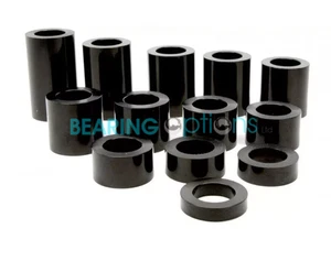 Espaciadores negros de plástico de nailon M6 X 12 mm X 10 mm de largo - Imagen 1 de 1