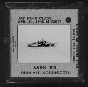 Barca giapponese PT-10 classe PT US Navy riconoscimento addestramento 35 mm diapositiva 1945 X2517 - Foto 1 di 1