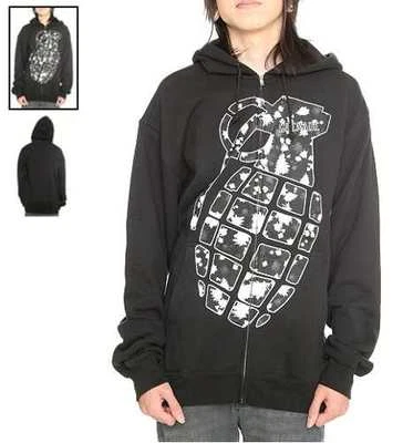 NUEVO CON ETIQUETAS Suéter con Capucha Grenade BLAST NEGRO MEDIANO GRANDE XLARGE Foto 1 de 2