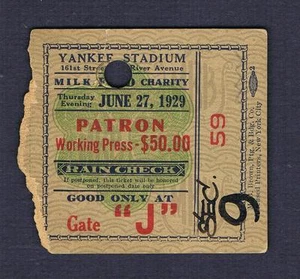 RARE 1929 Max Schmeling Pauliono Uzcudun Christner Grosso Synder boxing ticket - Picture 1 of 1