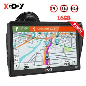 XGODY 9" Car GPS Navigator Truck Navigation 16G Taxi Bus Sat Nav Voice Direction - Picture 1 of 15