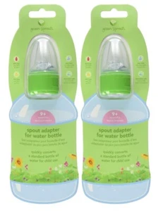2 pack Green Sprouts Water Bottle Cap Adapter - Toddler - 9 To 24 Months (3-4) - Picture 1 of 3