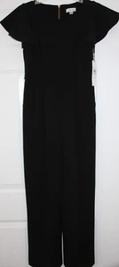 Calvin Klein Women's Cap Sleeve Back Zip Full Length Jumpsuit Belted size 6P - Picture 1 of 11
