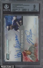 2018 Topps Stadium Club Orange Hank Aaron HOF Mike Trout DUAL AUTO 5/5 BGS 9