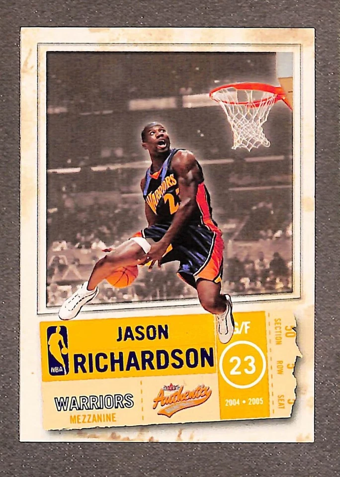 Mezzanine Fleer Authentix 2004-05 #74 Jason Richardson lámina azul/50 Foto 1 de 3
