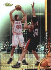 1998-99 Finest No Protectors Refractors Heat Basketball Card #172 P.J. Brown